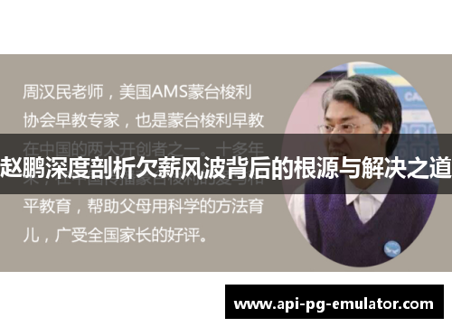 赵鹏深度剖析欠薪风波背后的根源与解决之道 赵鹏深度剖析欠薪风波背后的根源与解决之道