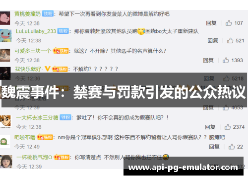 魏震事件：禁赛与罚款引发的公众热议